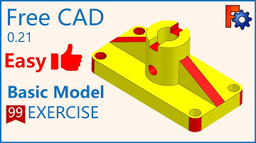 FreeCAD Tutorial for beginners,basic model exercise-099