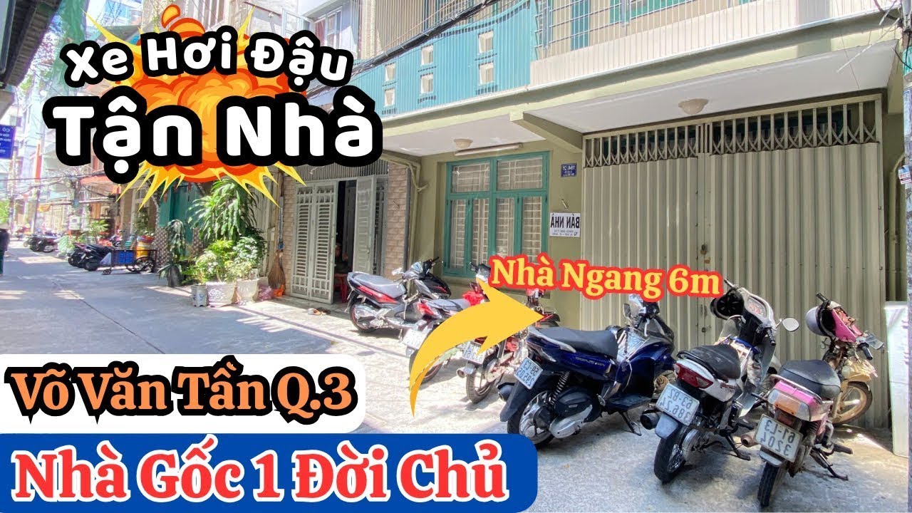Quận 3 | Bán Nhà 4 Tầng Hẻm Xe Hơi Đường Võ Văn Tần | Nhà Ngang Khủng 6m Vị Trí Đẹp Thông Ra CMT8