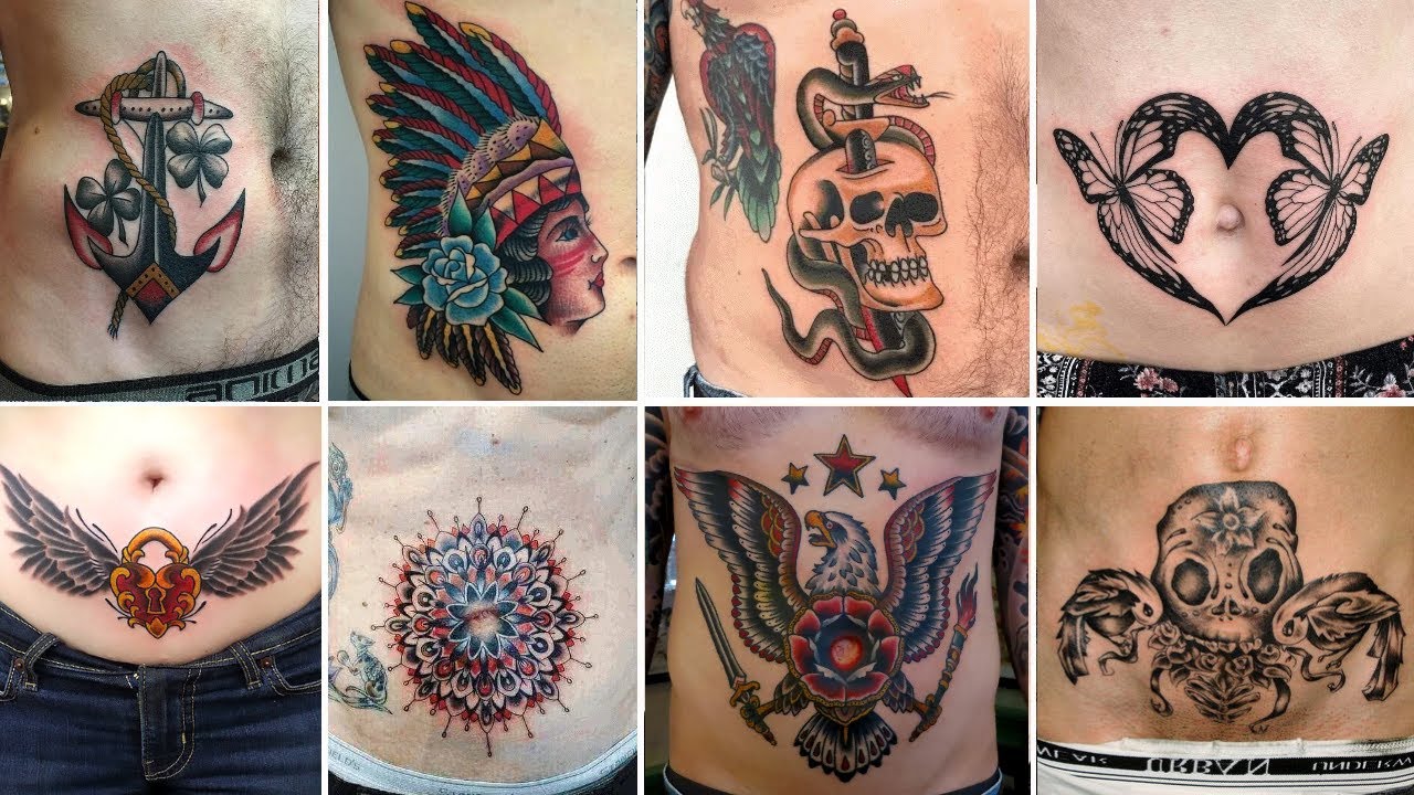 cool stomach tattoos for men