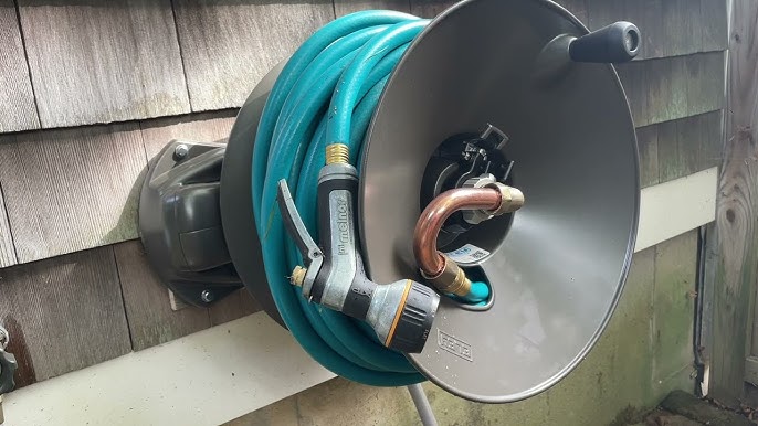 Installation of replacement gooseneck swivel for ELEY garden hose reels 