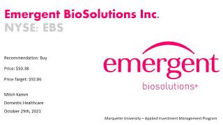 Mitch Kamm-Emergent Biosolutions (EBS) AIM Equity Presentation Mitch Kamm-Emergent Biosolutions (EBS) AIM Equity Presentation