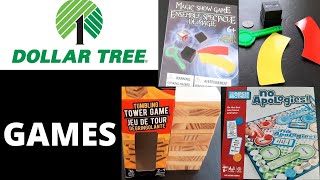 DOLLAR TREE GAMES- MAGIC SHOW GAME, NO APOLOGIES GAME, TUMBLING TOWER GAME