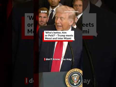 Lionel Messi and his Inter Miami team-mates met President Trump at the White House. #BBCNews