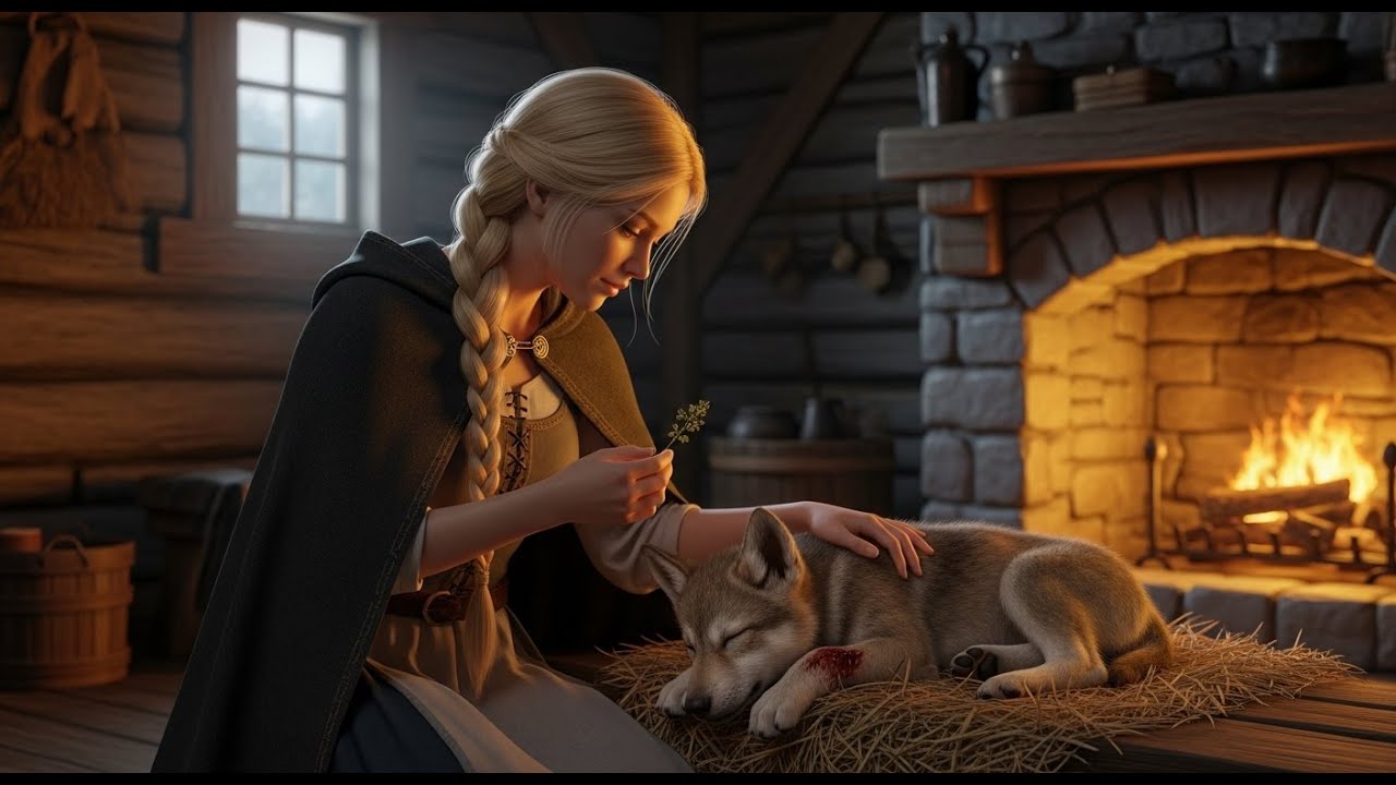 Heredó la cabaña de su madre en el bosque — y encontró un cachorro de lobo durmiendo en el sótano.