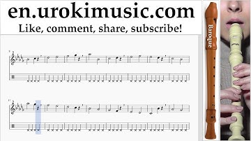 How to Play Recorder (B.) Ozuna - Dile Que Tu Me Quieres Tabs Part#1 exercises, scales um-i352