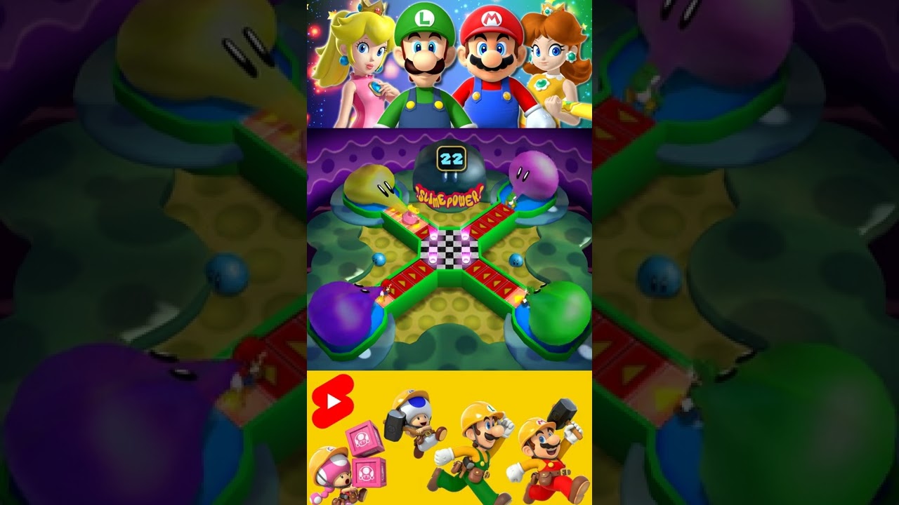 Mario Party 4 Minigame Mario Vs Yoshi Vs Peach Vs Luigi #97 