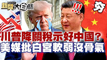 【#精選】川普慫了宣布降關稅示好習近平？美媒批白宮「軟弱沒骨氣」！東協力挺中國對抗美國霸權？【#新聞大白話】#川普#習近平#關稅