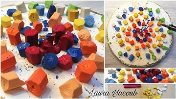 Melting crayons  Asmr + abstract art tutorial