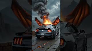 Ford Mustang Hellfire Dragon Transformation 🐉🔥 | Monster Beast Evolution #youtubeshorts #3danimation