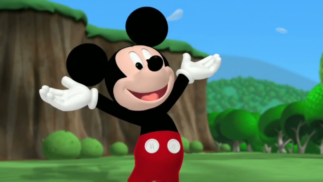 Goofy Use a Pogo Stick To Bouncy up To The Tallest And Baby Red Bird Mommy