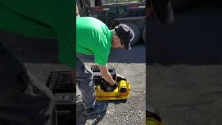 How To Start And Use Plate Compactor.