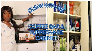 CLEAN WITH ME | SMALL COFFEE BAR & TUPPERWARE CABINET ORGANIZATION by The Newton Family Channel 69 views 2 years ago 9 minutes, 4 seconds