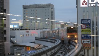 多摩モノレール立川北駅 1000系発着（とある聖地)  2019.12.30