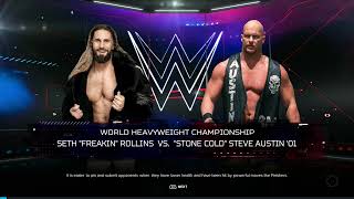 WWE 2K24 FULL MATCH — Seth Rollins vs Stone Cold  — World Heavyweight Title Match!