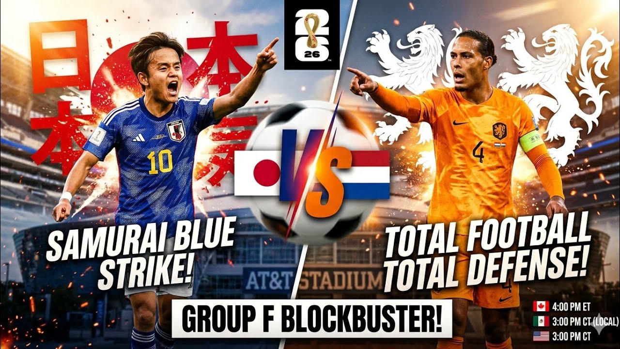 Japan vs. Netherlands | FIFA World Cup 2026 Group F Opener