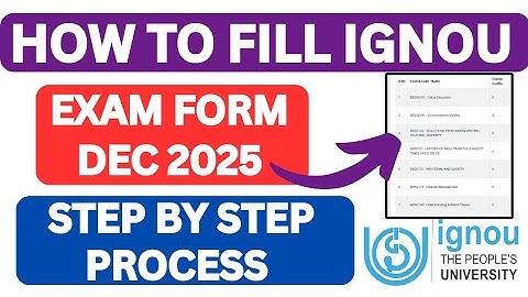 How To Fill IGNOU Exam Form Dec 2025 | IGNOU Exam Form kaise bhare Dec 2025 Don