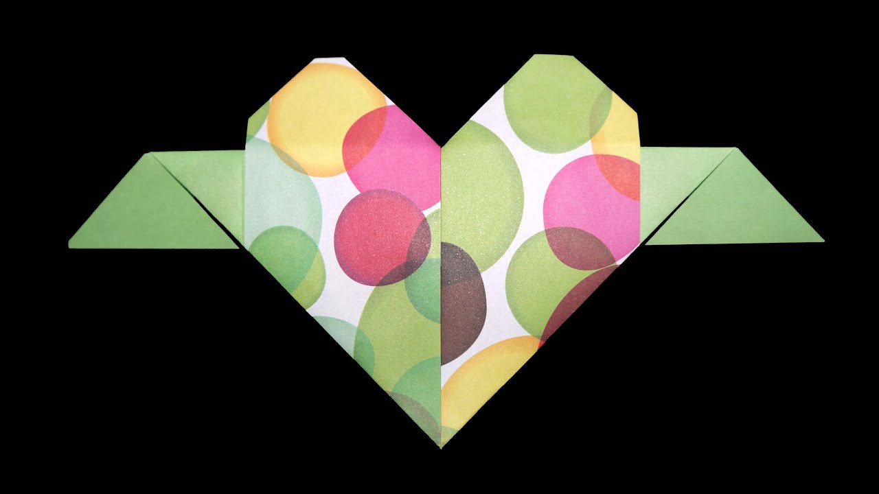 Origami Herz mit Amorpfeil - Faltanleitung [HD/DE] (Live erklärt)