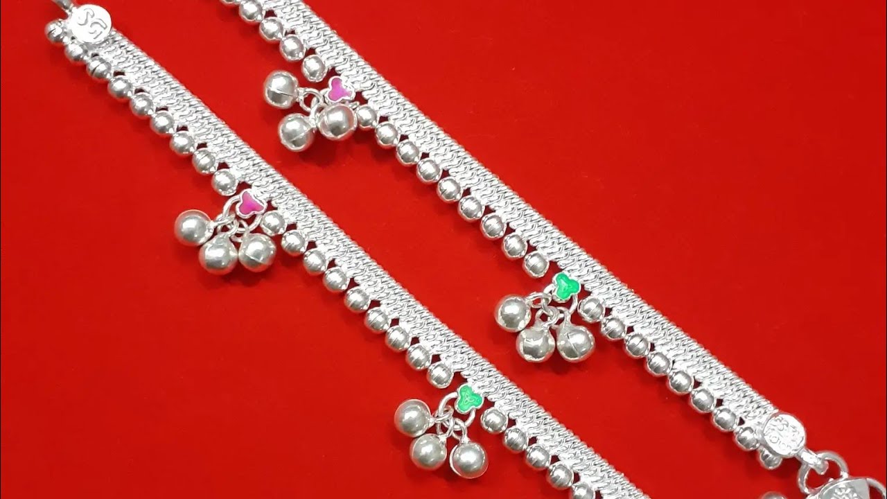 silver anklets design for baby girls/Chandi ki pajeb design/silver Payal design/Dulhan Payal