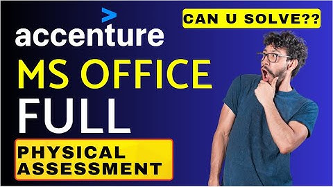 29 Sep | Accenture Common Application and MS Office | Accenture Cognitive Assessment 2023