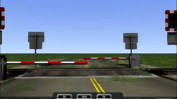 A British railroad crossing @ My route built to test railroad crossings in Railworks 3