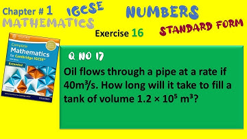 Cambridge IGCSE Extended Maths Solutions -Chapter1 Ex 16 Q 17 -Standard Form- IGCSE Mathematics