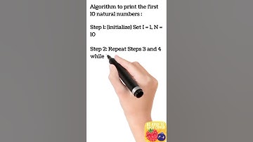 Algorithm to print first 10 natural numbers.