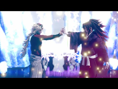 【鬼滅のMMD】プラネテス【黒死牟】【童磨】Demon Slayer  Kokushibo Doma