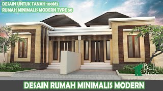 DESAIN RUMAH MINIMALIS MODERN 1 LANTAI TYPE 50 TUAKILANG