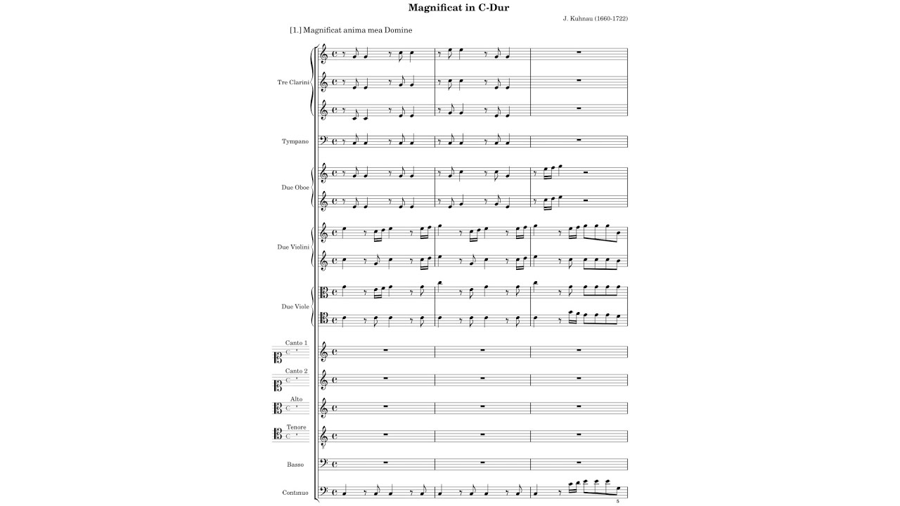 Johann Kuhnau - Magnificat in C Major