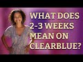 What does 2-3 weeks mean on Clearblue?