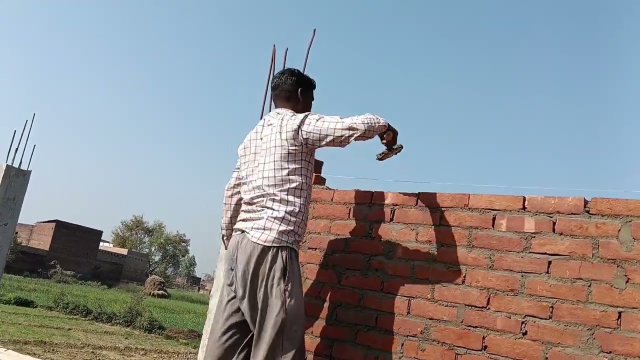 4 इंची दीवाल बनाने का सही तरीका 🧱