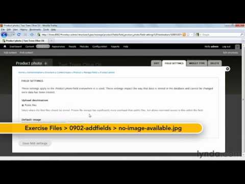 lynda.com Tutorial | Drupal 7 Essential Training?Adding fields to content types