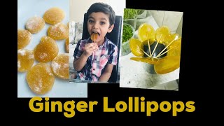 GINGER LOLLIPOPS....Ginger cough drops for kids....