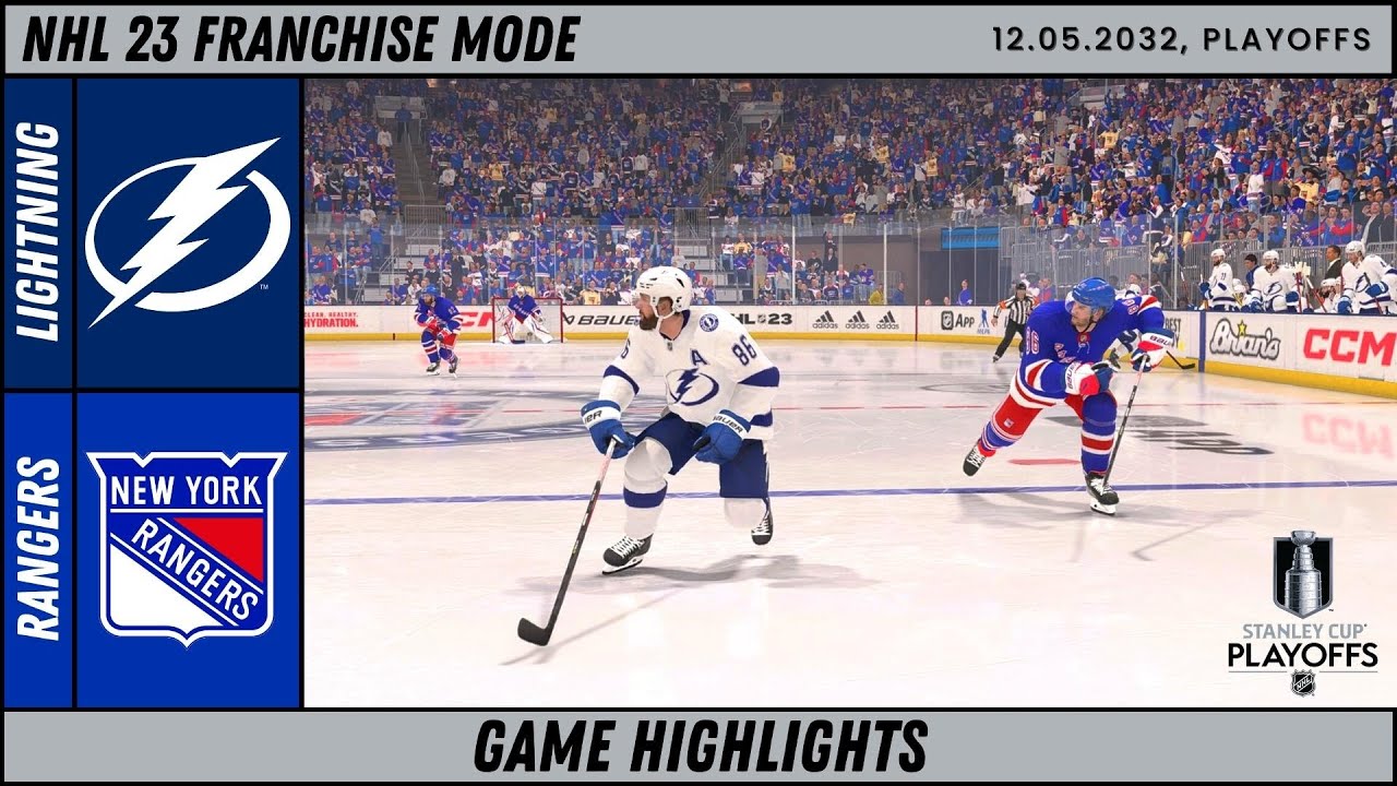 NHL 23 Tampa Bay Lightning vs New York Rangers Playoffs, CSF, Game