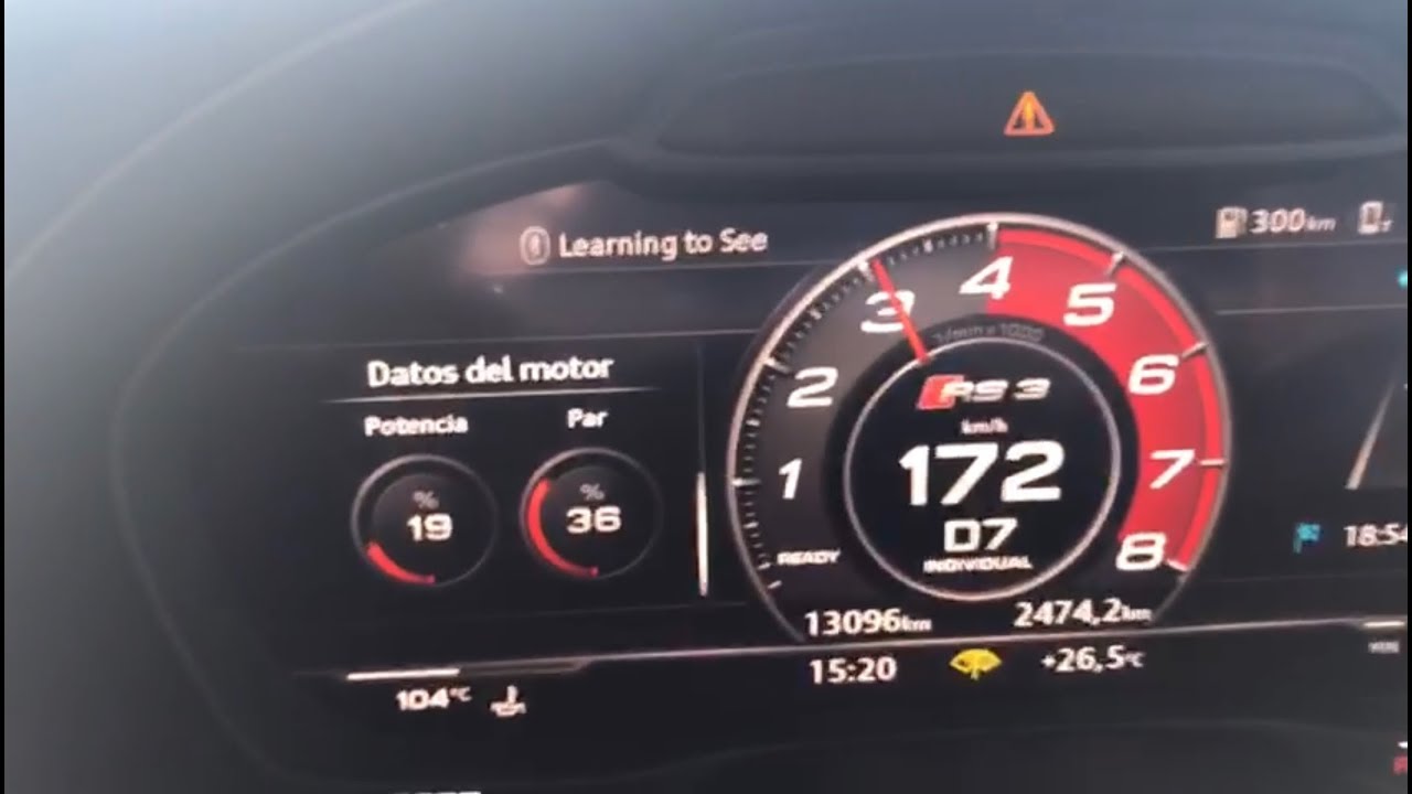 Audi RS3 2018 APR , stage 2 , 98 Oct 0-163 MPH - Check engine