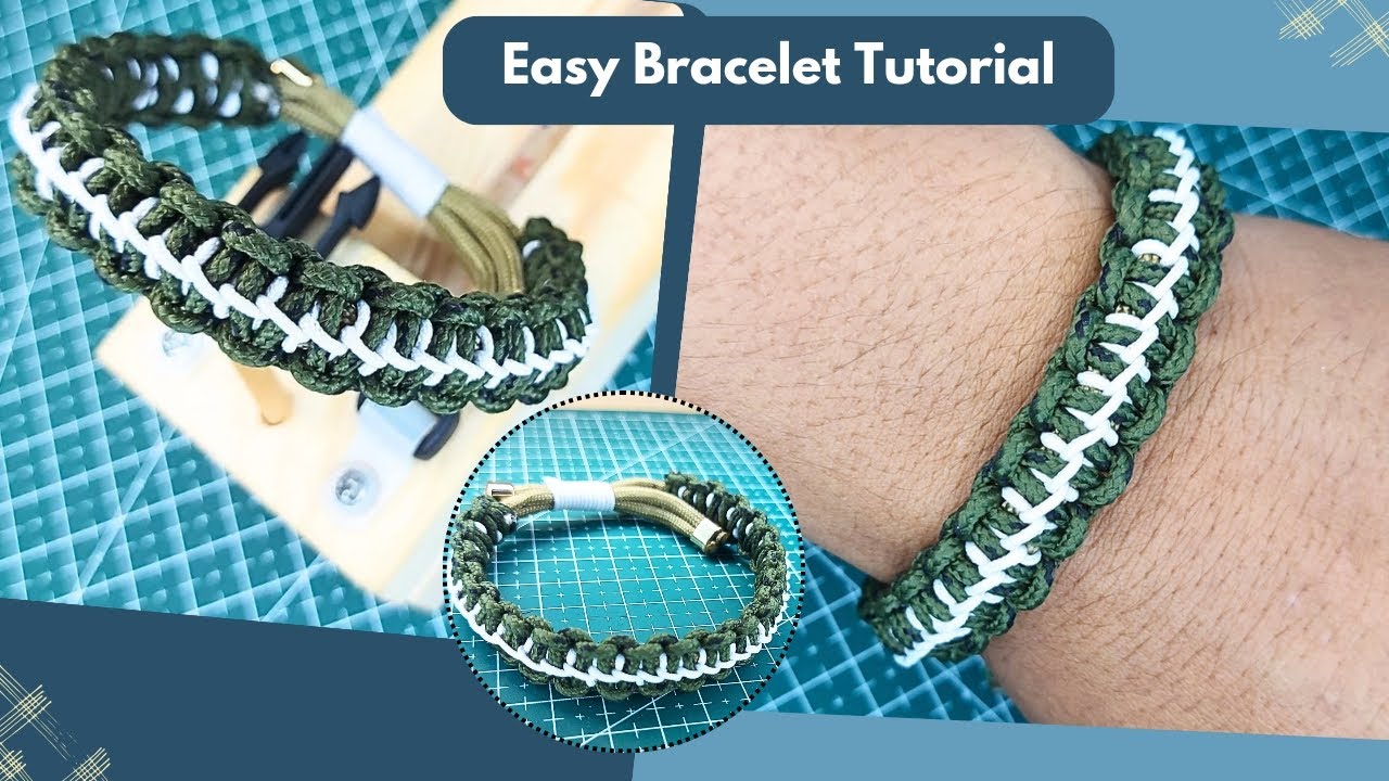 DIY Modified Cobra Paracord Bracelet | Easy Bracelet Tutorials - YouTube