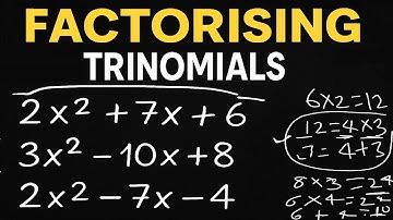 Factorising Trinomials Grade 10 | 3 Examples Solved Step-by-Step | Maths Grade 10