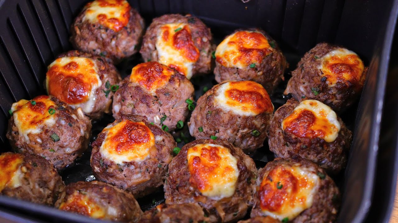 O SEGREDO DA ALMÔNDEGA PERFEITA E SUCULENTA NA AIR FRYER | ALMÔNDEGAS SEM OVO!