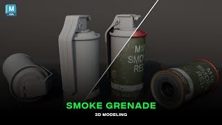 Flash Bang Grenade | Autodesk Maya | Photoshop #modeling #animation