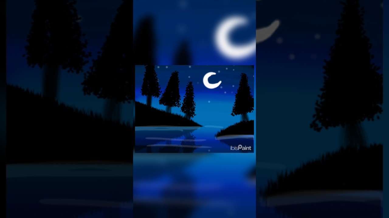 nigth scenery drawing