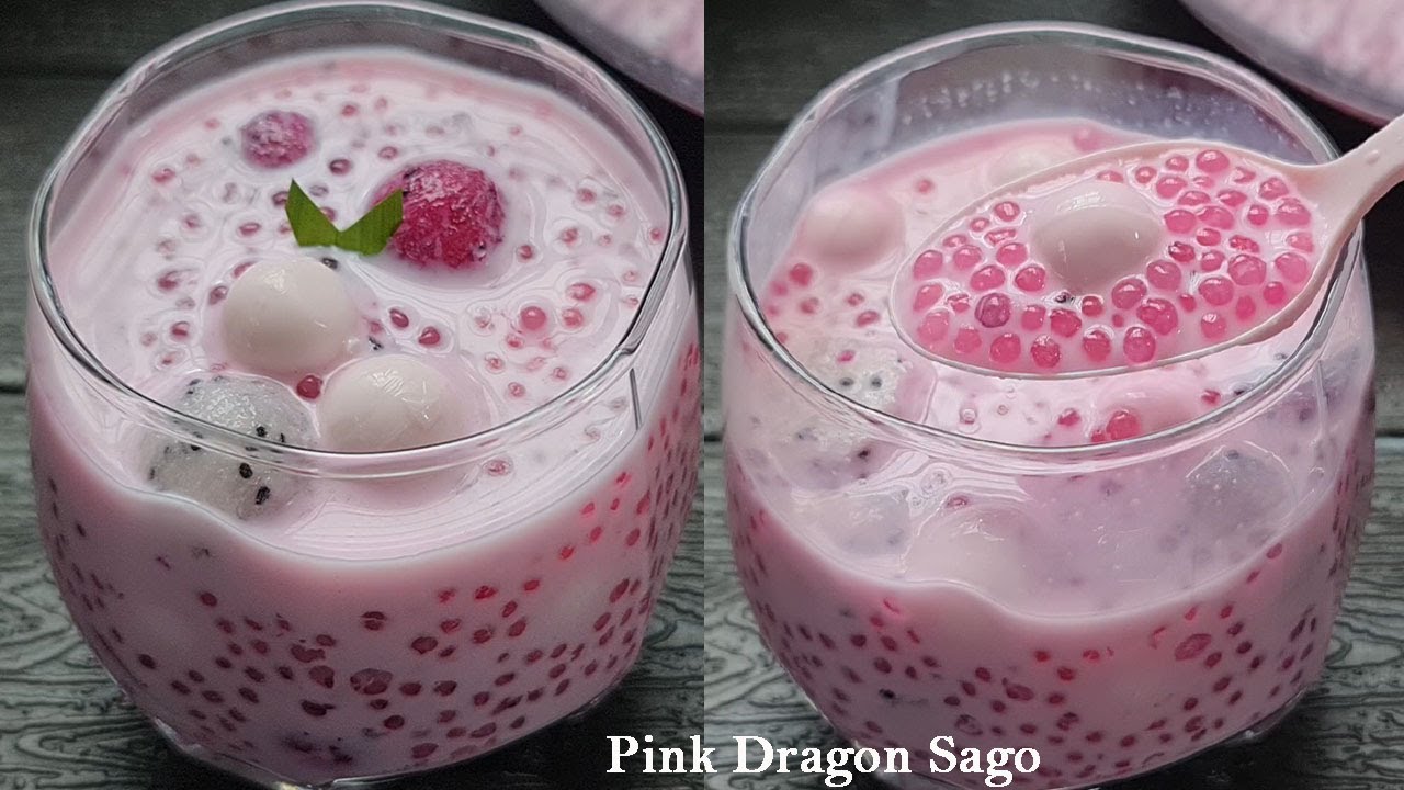 ชมพูมณีสาคูนมสด ใครๆก็ทำได้ อร่อยหนักมากก  lแม่มิ้วl Dragon Sago