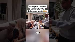 N3on gifts Alabama Barker $10,000 Balenciaga boots 😳🔥#n3on #n3onclips #kick