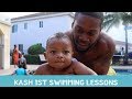 Baby kash first time swimming myfrasylife