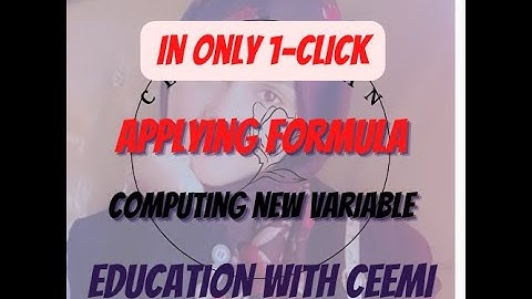 How to compute new variable from existing variables? SPSS @educationwithceemi
