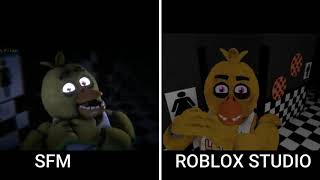 FNAF STAY CALM COMPARISON SFM ROBLOX STUDIO