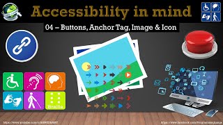 04 - Buttons, anchor, images & Icon for Screen Readers assistive technology