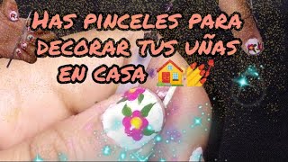 Has tus propios pinceles para decorar uñas ( liners y doting) muy fácil y económico