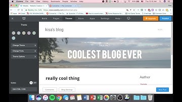 Weebly Tutorial - Fonts and Theme