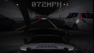 Crazy cop chases me in heavy rain 