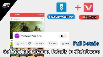 how to get YouTube Channel Details in Vidmate for Sketchware Pro #part7